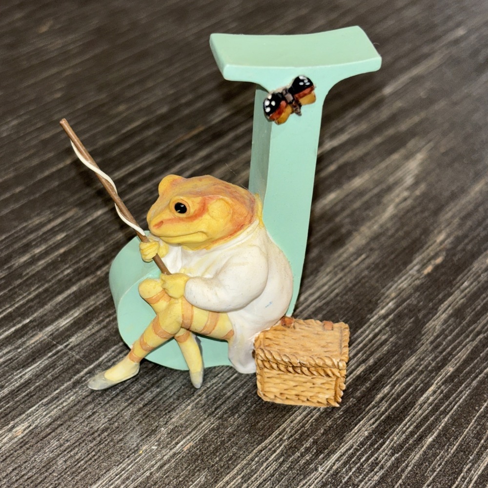 Peter Rabbit Alphabet Figurine Enesco 2005 Letter J Mr Jeremy Fisher A5002